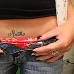 woman with tattoo