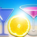 glasses and lemon cartoon