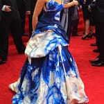 woman wearing dress on red carpet