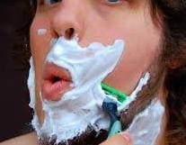 man Using Shaving Cream
