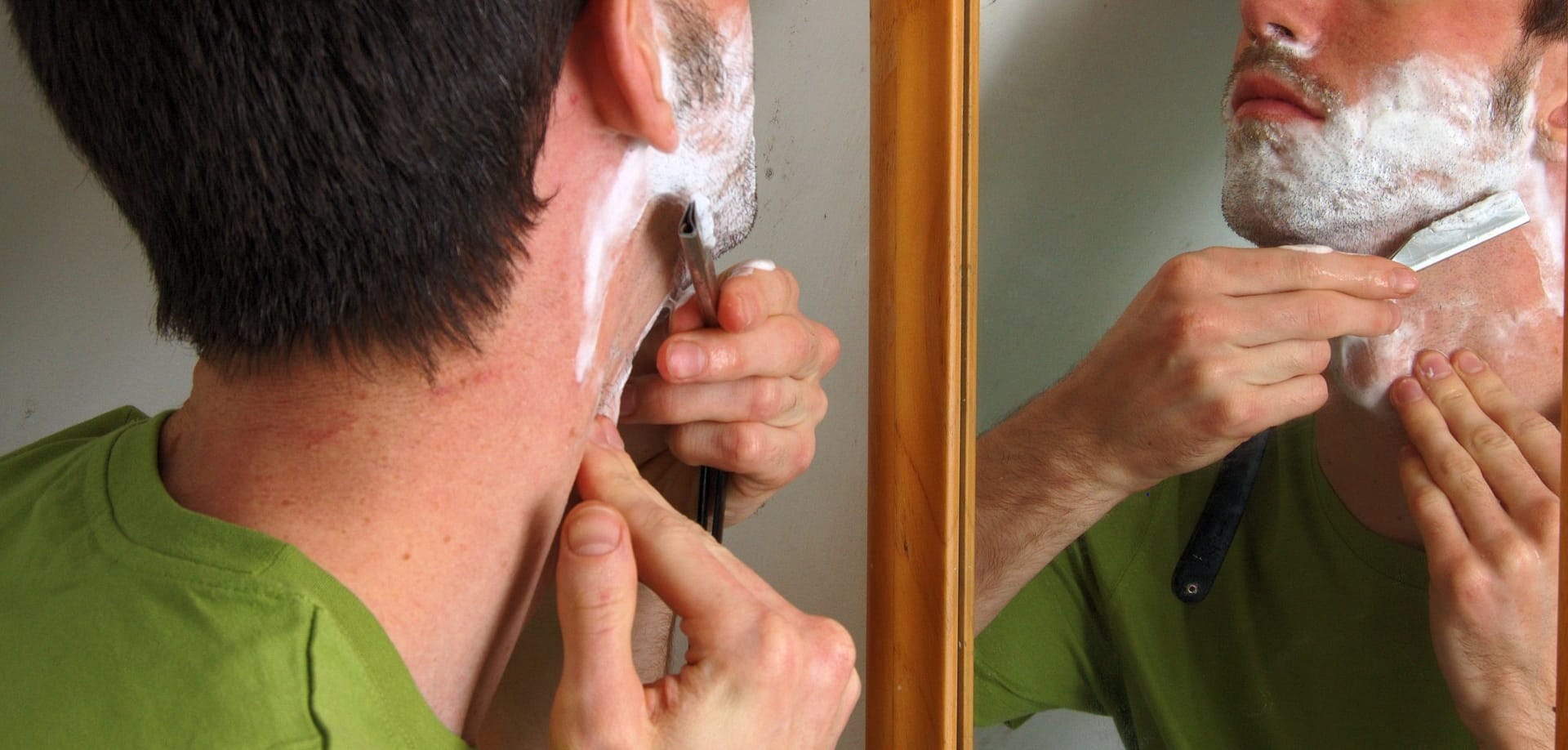 man shaving